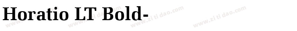 Horatio LT Bold字体转换